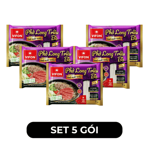 VIFON - Phở Long Triều hương vị Bò - Phở bò Long Triều, Phở bò gói xuất khẩu - 75g/gói - 00508