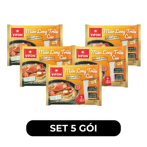 VIFON - Miến Long Triều hương vị Cua, Miến cua Long Triều, Miến cua gói xuất khẩu - 68g/gói - 00504