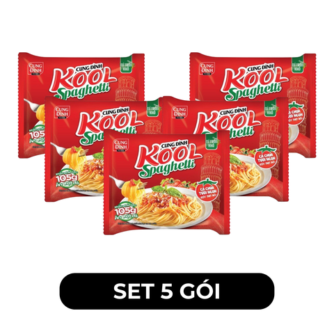 AFOTECH - Mì trộn Cung Đình Kool Spaghetti gói Xốt thịt bò cà chua, Mì ý sốt bò bằm Cung Đình Kool - 105g/gói - 00303