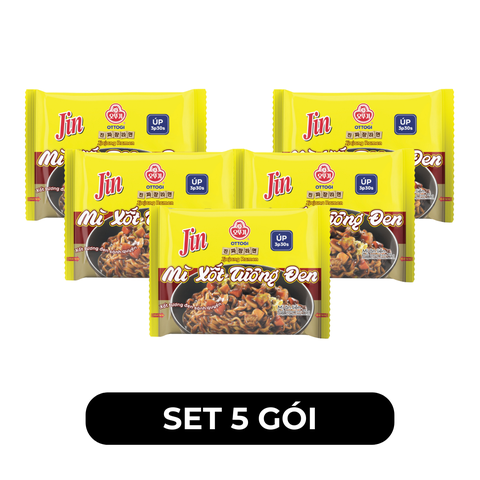 OTTOGI - Mì úp Jin hương vị trộn Xốt tương đen, Mì trộn Sốt tương đen Jin, Mì trộn tương đen Jin - 75g/gói - 00449