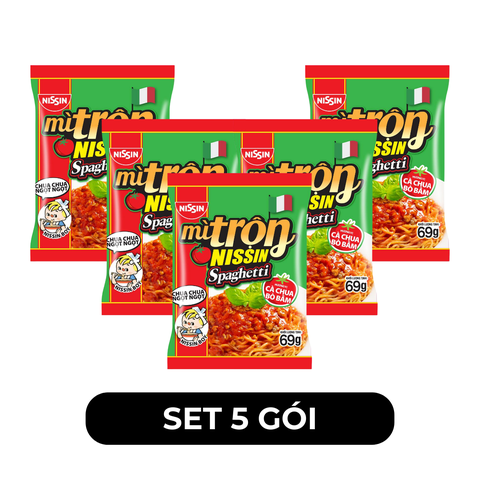 NISSIN - Mì trộn Nissin Spaghetti vị cà chua bò bằm, Mì Spagheti cà chua bò bằm, Mì trộn Spaghetti - 69g/gói - 00511