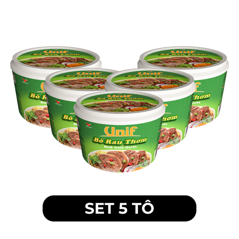 UNI-PRESIDENT - Mì tô Unif hương vị Bò rau thơm, Mì Unif tô bò, Mì bò rau thơm tô Unif, Mì ăn liền tô - 85g/tô - 00173