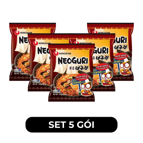 NONGSHIM - Mì xào khô Neoguri Hải sản cay, Mì xào khô Hải sản cay Neguri, Neoguri Seafood & Spicy - 137g/gói - 00443