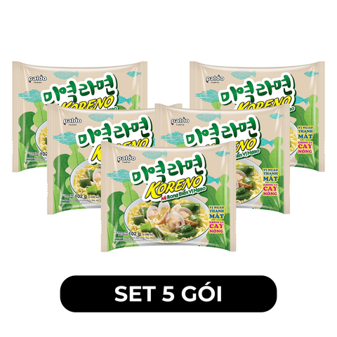 PALDO - Mì Koreno rong biển vị ngao, Mì rong biển vị nghêu Koreno, Mì rong biển Koreno, Mì Hàn Quốc - 102g/gói - 00394