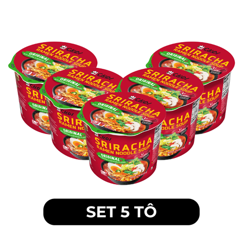CHOI - OTTOGI - Mì tô Choi Sriracha hương vị Cay truyền thống, Mì cay truyền thống Siracha tô, Mì tô Sriracha - 110g/tô - 00549