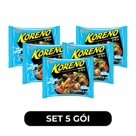 PALDO - Mì Koreno Premium hương vị Hải sản cay, Mì hải sản cay Koreno Premium, Mì Koreno Hàn Quốc - 102g/gói - 00472