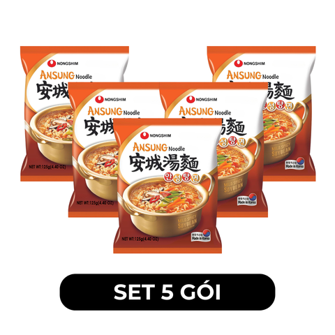 NONGSHIM - Mì Ansungtangmyun hương vị Miso cay, Mì Nongshim Ansungtangmyun ăn liền, Mì miso Hàn Quốc - 125g/gói - 00629