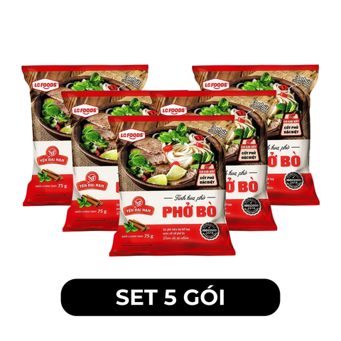LC FOODS - Phở Yến Đại Nam hương vị Bò, Phở Yến Đại Nam LC Foods, Phở bò ăn liền Yến Đại Nam - 75g/ gói - 00638