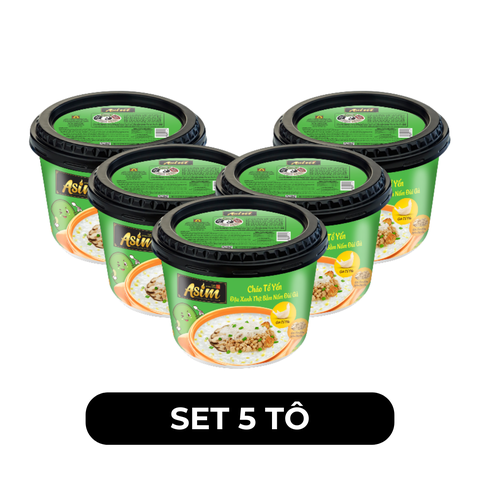 ASIAFOODS - Cháo tô tổ yến Asim hương vị Đậu xanh thịt bằm nấm đùi gà (có gói tổ yến thật), Cháo Asim - 100g/tô - 00681