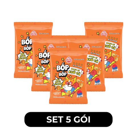 OTOKI - Snack mì khô gà Bốp Bốp hương vị Gà BBQ, Snack mì Ottogi Bốp Bốp ăn liền, Snack Otoki ăn liền - 63g/gói - 00721
