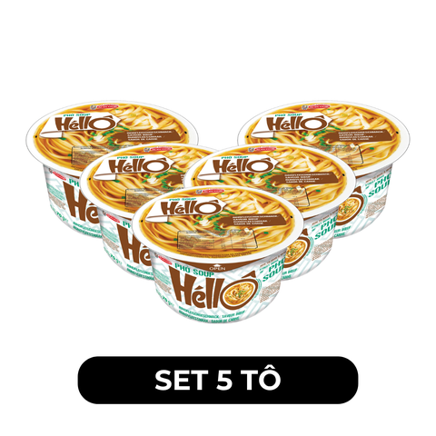 ACECOOK - Phở tô Soup Héllô hương vị Bò, Phở bò tô Soup Hello Acecook ăn liền, Phở bò Acecook ăn liền - 70g/tô - 00707