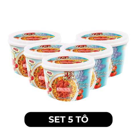 THIEN HUONG FOOD - Mì tô trộn Yes Mom hương vị Xốt cà chua Spaghetti, Mì Spaghetti xốt cà chua ăn liền - 110g/tô - 00584