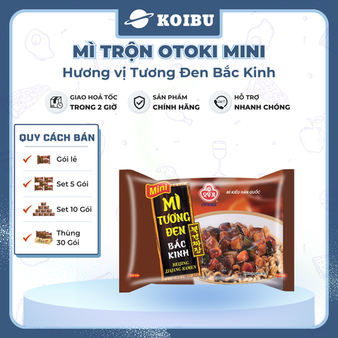 OTOKI - Mì trộn Otoki Mini hương vị Tương đen Bắc Kinh, Mì Tương đen Bắc Kinh Ottogi Mini ăn liền - 83g/gói - 00818