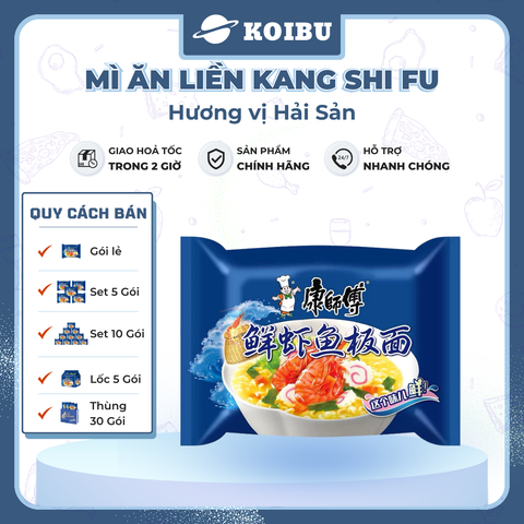 KANG SHI FU - Mì Kang Shi Fu hương vị Hải sản, Mì Kang Shi Fu ăn liền, Mì ăn liền Trung Hoa - 98g/gói - 00747
