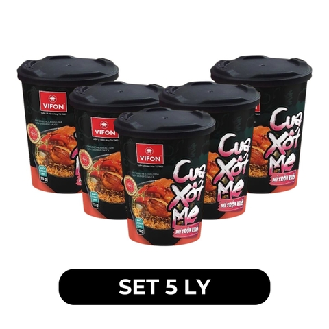 VIFON - Mì ly trộn khô Vifon vị Cua sốt me, mì ly Vifon cua sốt me, mì ly trộn Vifon ăn liền - 75g/ly - 00235