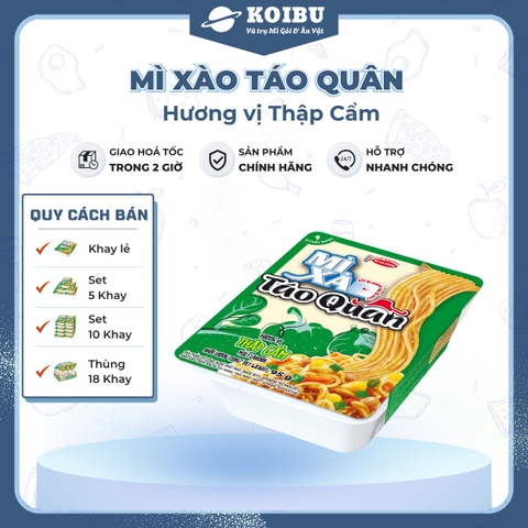 ACECOOK - Mì xào Táo Quân hương vị Thập cẩm, Mì Táo Quân xanh, Mì Táo quân thập cẩm, Mì khay Táo Quân thập cẩm - 85g/khay - 00030
