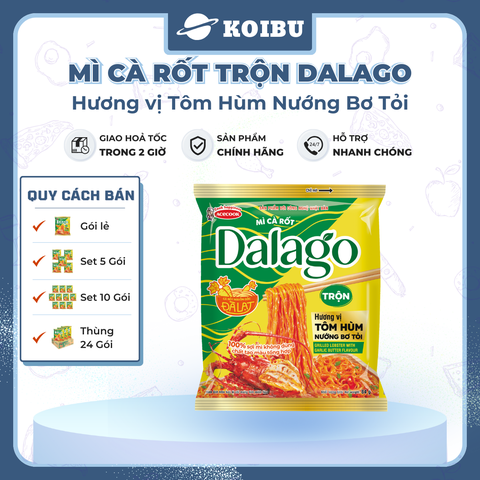 ACECOOK - Mì cà rốt trộn Dalago hương vị Tôm hùm nướng bơ tỏi, Mì Dalago trộn tôm hùm nướng bơ tỏi - 84g/gói - 00015