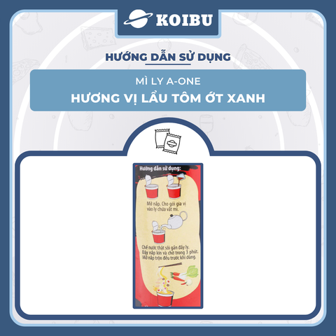 SAIGON VE WONG - Mì ly A-One hương vị Lẩu tôm ớt xanh - 65g/ly - 00861
