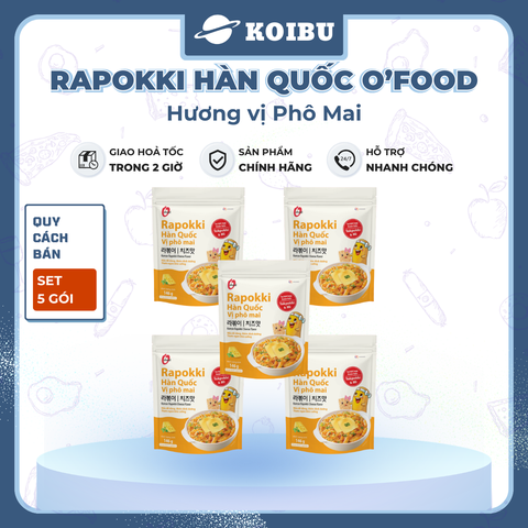 O’FOOD - Rapokki Hàn Quốc O’food hương vị Phô Mai, Tokbokki O'Food, Bánh gạo O'Food Hàn Quốc (146g/gói)