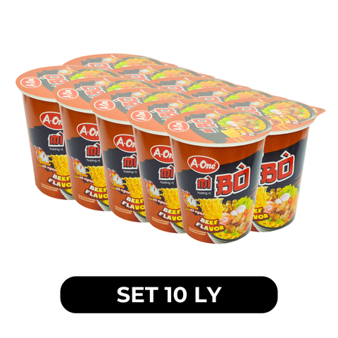 A ONE - Mì ly A-One Bò, Mì ly A One Bò, Mì ly Aone Bò, Mì Aone ly, Mì A-One ly, Mì A One ly ăn liền - 65g/ly - 00225