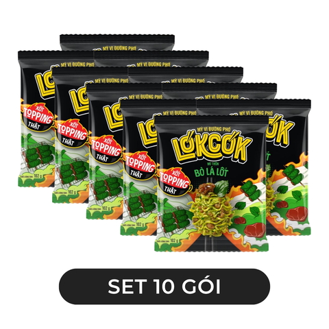 WORLD SPICE - Mì trộn LókCók hương vị Bò lá lốt, Mì trộn bò lá lốt LokCok, Mì ăn liền LokCok - 102g/gói - 00753