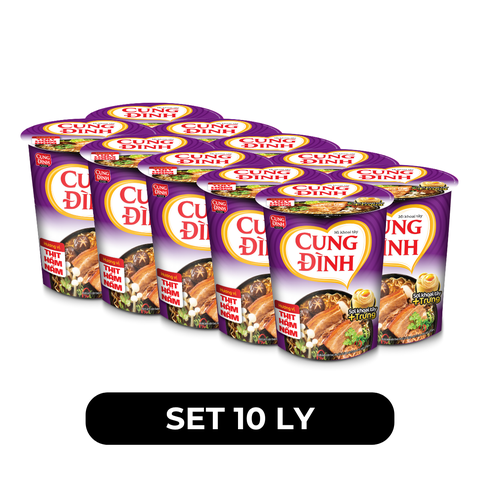 AFOTECH - Mì ly Cung Đình Thịt hầm nấm, Mì ly Thịt hầm nấm Cung Đình, Mì Thịt hầm nấm Cung Đình ly - 65g/ly - 00307