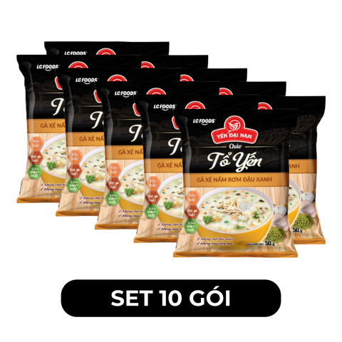LC FOODS - Cháo tổ yến Yến Đại Nam hương vị Gà xé nấm rơm đậu xanh, Cháo tổ yến Đại Nam gà xé ăn liền - 50g/gói - 00702