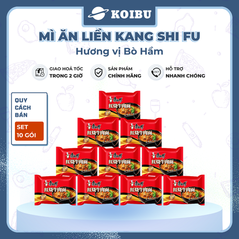 KANG SHI FU - Mì Kang Shi Fu hương vị Bò hầm, Mì Kang Shi Fu ăn liền, Mì ăn liền Trung Hoa - 106g/gói - 00746