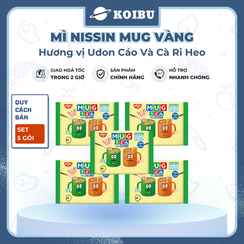 NISSIN - Mì Nissin Mug trắng xanh, Mì Mug Nissin trắng xanh ăn liền, Mì ăn dặm cho bé từ 12 tháng - 94g/gói - 00794