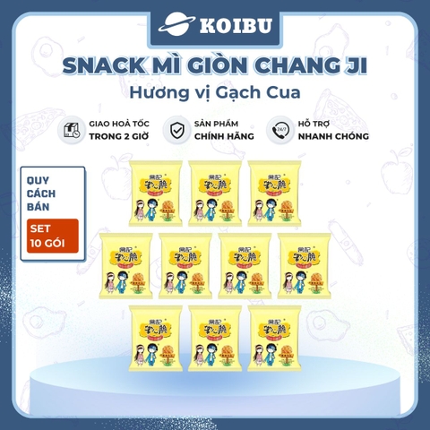 MENGZHOU - Snack mì giòn Chang Ji hương vị Gạch cua, Snack mì gạch cua Chang Ji, Mì Trung Quốc gói - 26g/gói - 00500
