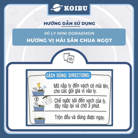 ACECOOK - Mì ly mini Doraemon hương vị Hải Sản Chua Ngọt, Mì ly hải sản chua ngọt Doraemon Mini, Mì Doraemon ly - 53g/ly - 00022