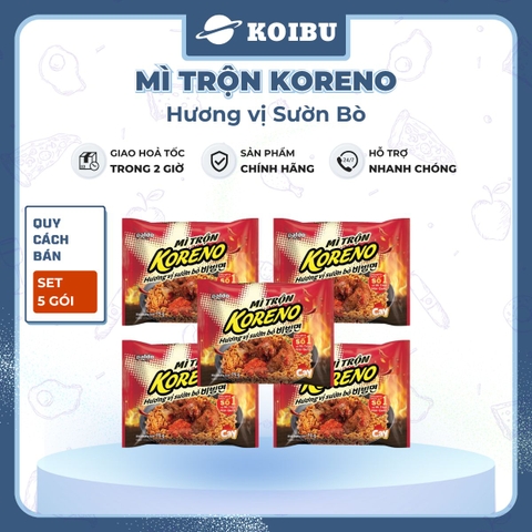 PALDO - Mì trộn Koreno hương vị Sườn bò, Koreno Mì trộn sườn bò Koreno, Mì Koreno Hàn Quốc ăn liền - 74g/gói - 00160