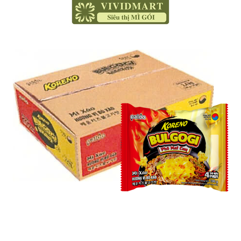 PALDO - Mì xào Koreno Bulgogi hương vị Phô mai cay, Mì trộn Koreno Bulgogi, Mì Koreno phô mai cay - 100g/gói - 00606