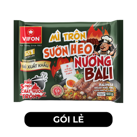 [GÓI LẺ] - VIFON - Mì trộn Vifon xuất khẩu Sườn nướng Bali, Mì trộn Sườn nướng Baly Vifon xuất khẩu cao cấp - 180g/gói - 00462