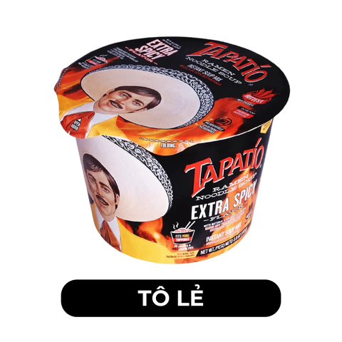 TAPATÍO - Mì tô Tapatío hương vị Siêu cay, Mì tô siêu cay Tapatío, Mì tô Mexico, Mì Tapatio Mexico - 110g/tô - 00532