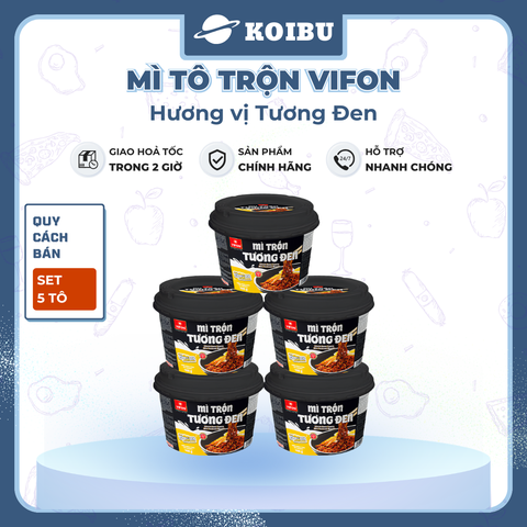 VIFON - Mì tô trộn Vifon hương vị tương đen, Mì trộn Vifon tương đen, Vifon tô mì tương đen trộn - 105g/tô - 00530