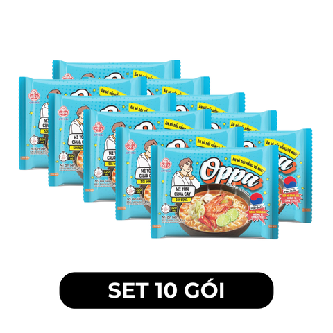 OTTOGI - Mì Oppa hương vị Tôm chua cay, Oppa mì tôm chua cay Oppa Hàn Quốc, Mì Oppa Hàn Quốc ăn liền - 65g/gói - 00248