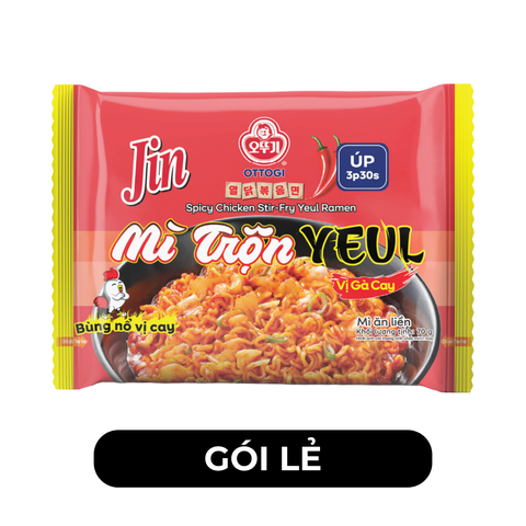 OTTOGI - Mì úp Jin hương vị trộn Yeul gà cay, Mì trộn Yeul gà cay Jin, Mì trộn Jin Yeul gà cay - 70g/gói - 00451