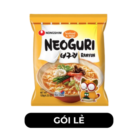 NONGSHIM - Mì Neoguri Hải sản không cay, Mì Hải sản không cay Neguri, Mì Neoguri Saefood & Mild - 120g/gói - 00432