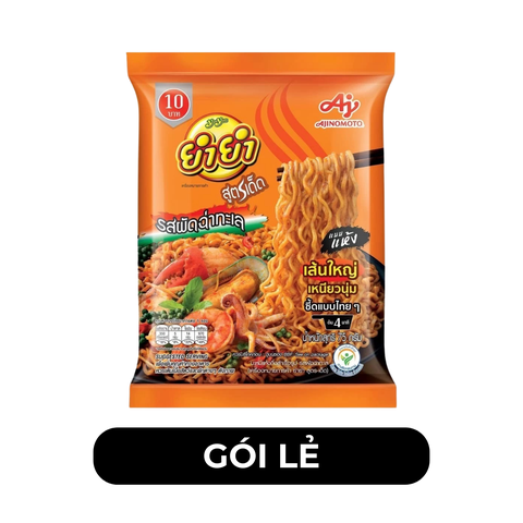 AJINOMOTO - Mì xào khô Yum Yum Hải sản Pad Char, Mì xào Hải sản Pad Char YumYum, Mì Ei Ei, Mì Thái Lan - 75g/gói - 00559