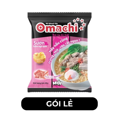 MASAN - Mì khoai tây Omachi hương vị Sườn Hầm Ngũ Quả, Mì Omachi sườn hầm ngũ quả, Mì Omachi gói - 80g/gói - 00115