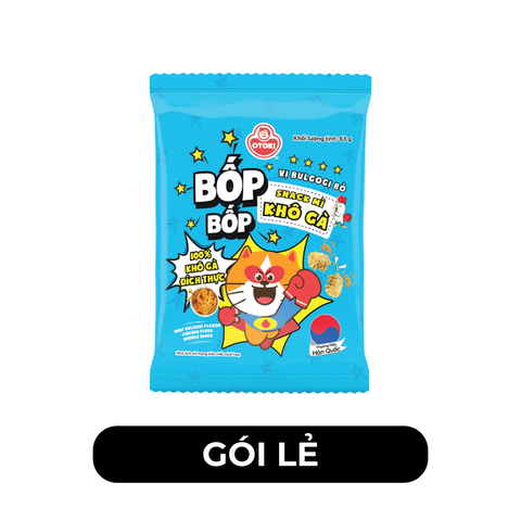 OTOKI - Snack mì khô gà Bốp Bốp hương vị Bulgogi bò, Snack mì Ottogi Bốp Bốp ăn liền, Snack Otoki - 63g/gói - 00720