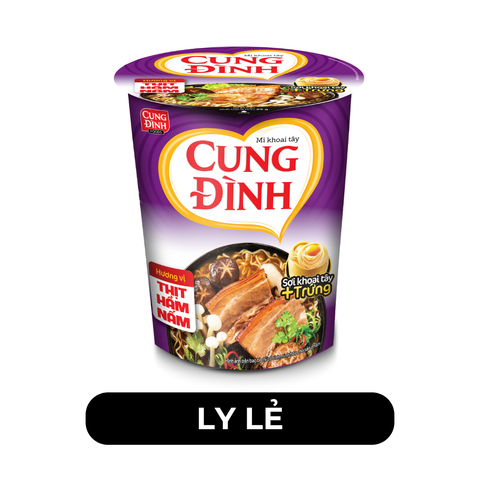 AFOTECH - Mì ly Cung Đình Thịt hầm nấm, Mì ly Thịt hầm nấm Cung Đình, Mì Thịt hầm nấm Cung Đình ly - 65g/ly - 00307