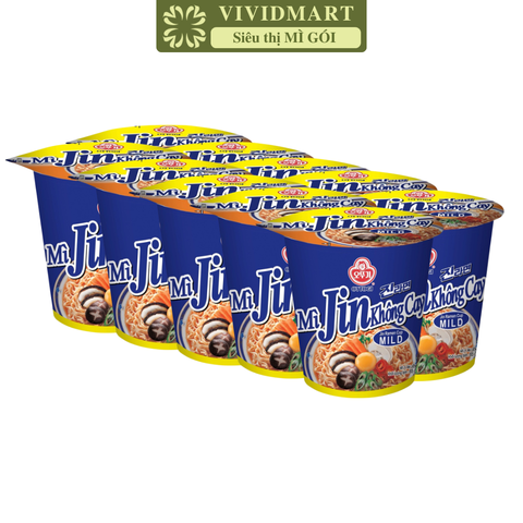 OTTOGI - Mì ly Jin hương vị Không cay, Mì Không cay Jin ly, Mì ly Jin Không cay, Mì ly Ottogi ăn liền - 65g/ly - 00195