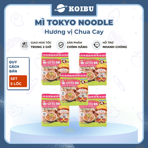 TOKYO NOODLE - Mì Tokyo Noodle hương vị Chua cay, Mì ăn liền cho bé Tokyo Noodle, Mì ăn dặm cho bé - 120g/lốc - 00800