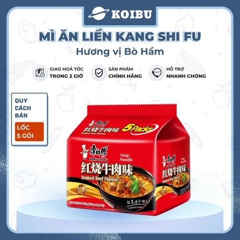 KANG SHI FU - Mì Kang Shi Fu hương vị Bò hầm, Mì Kang Shi Fu ăn liền, Mì ăn liền Trung Hoa - 106g/gói - 00746
