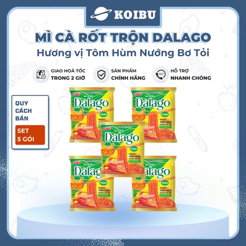 ACECOOK - Mì cà rốt trộn Dalago hương vị Tôm hùm nướng bơ tỏi, Mì Dalago trộn tôm hùm nướng bơ tỏi - 84g/gói - 00015