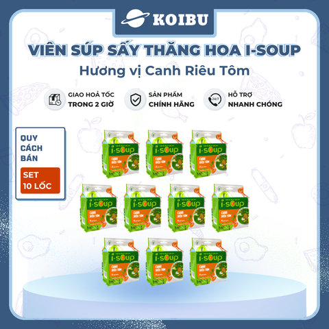 NFC - Viên súp ăn liền sấy thăng hoa I-Soup hương vị Canh riêu tôm ISoup, Canh riêu tôm I-Soup ăn liền - 42g/lốc - 00802