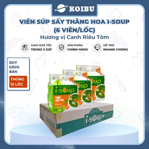 NFC - Viên súp ăn liền sấy thăng hoa I-Soup hương vị Canh riêu tôm ISoup, Canh riêu tôm I-Soup ăn liền - 42g/lốc - 00802