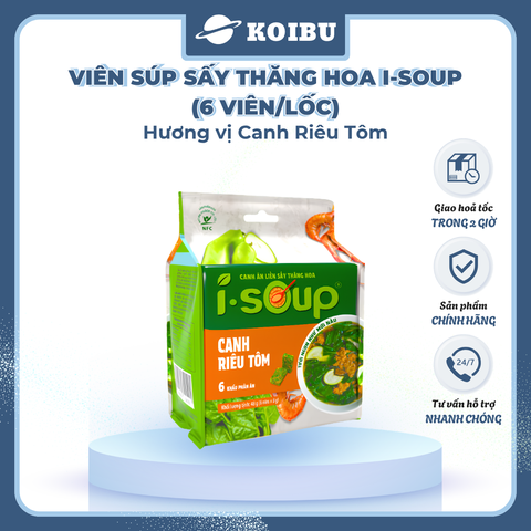 NFC - Viên súp ăn liền sấy thăng hoa I-Soup hương vị Canh riêu tôm ISoup, Canh riêu tôm I-Soup ăn liền - 42g/lốc - 00802